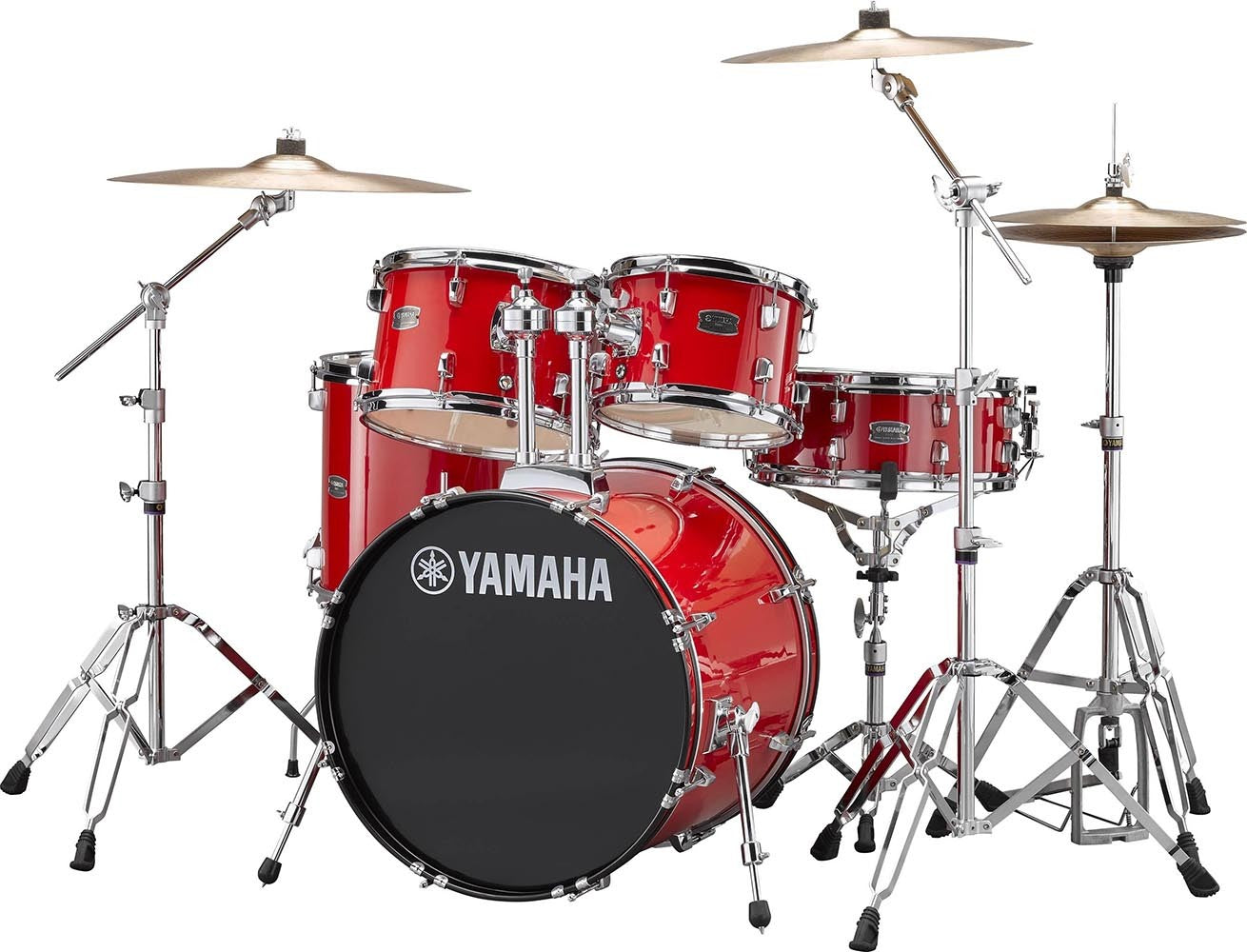 Yamaha RDP0F5 RD CPset Rydeen Batería Acústica con Herrajes y Platos Hot Red 3