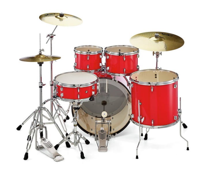 Yamaha RDP0F5 RD CPset Rydeen Batería Acústica con Herrajes y Platos Hot Red 4