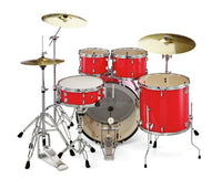 Yamaha RDP0F5 RD CPset Rydeen Batería Acústica con Herrajes y Platos Hot Red 4