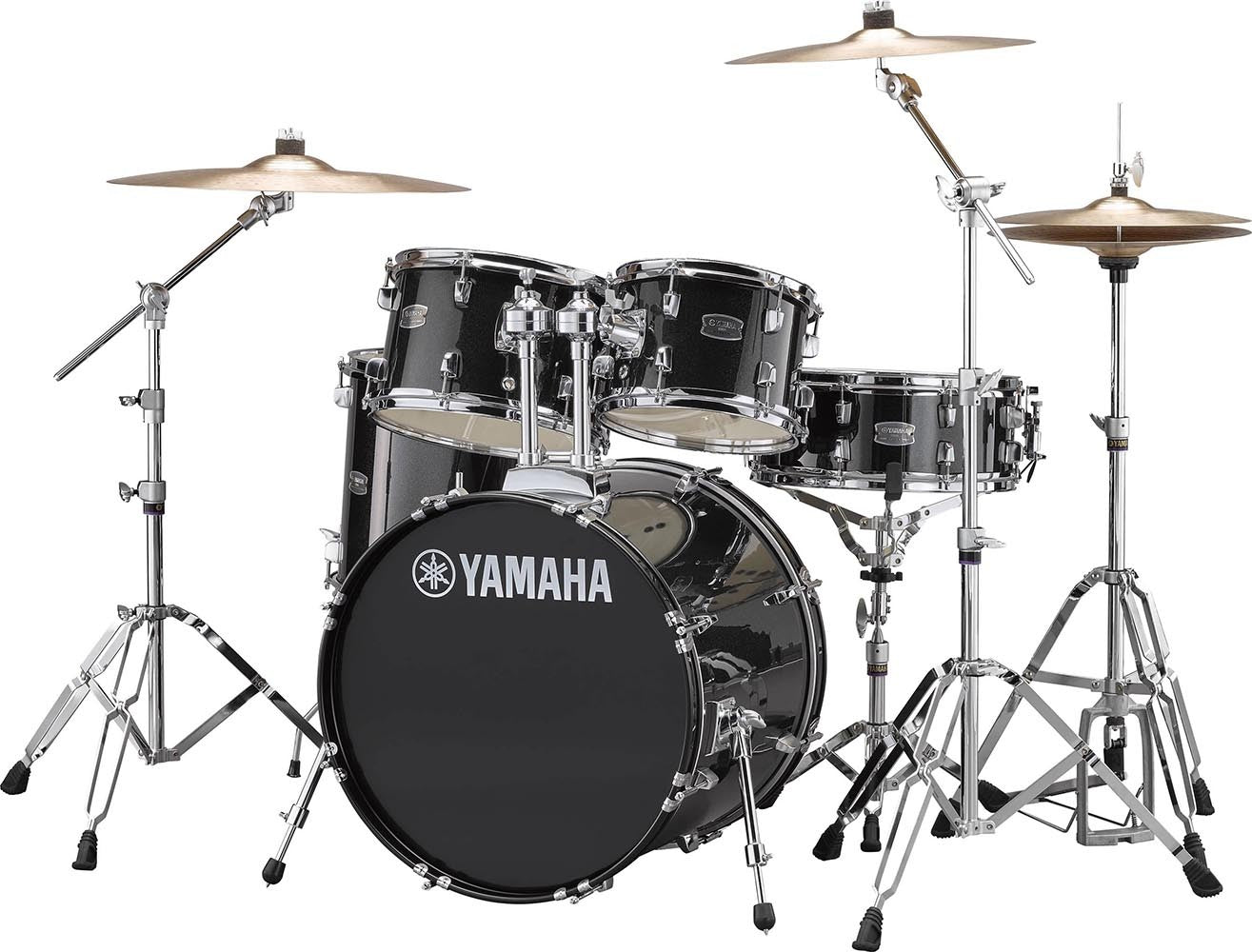 Yamaha RDP2F5 BLG CPset Rydeen Batería Acústica con Herrajes y Platos Black Glitter 1