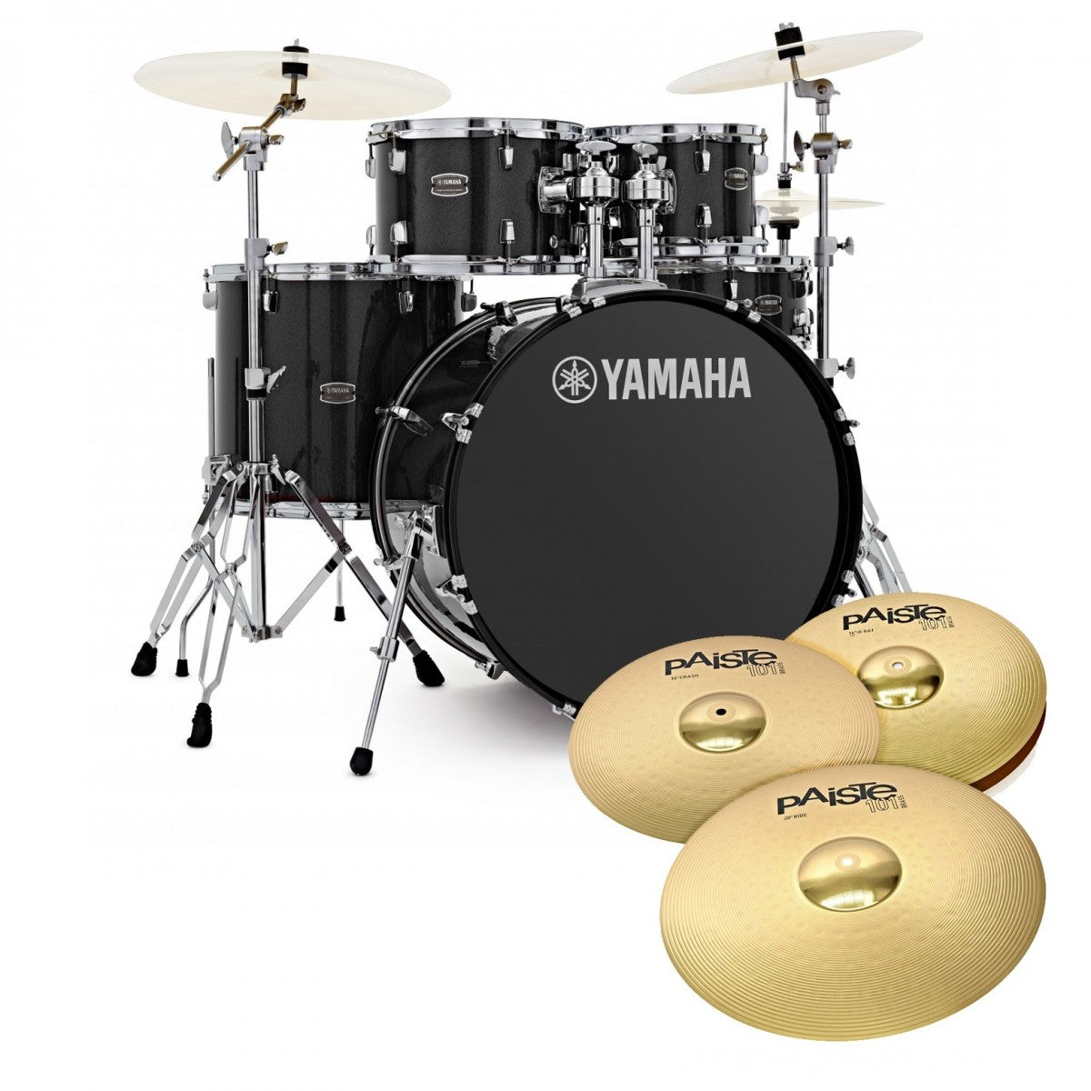 Yamaha RDP2F5 BLG CPset Rydeen Batería Acústica con Herrajes y Platos Black Glitter 4