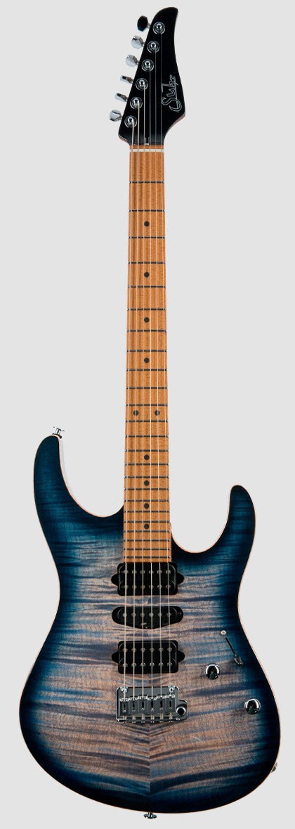 Suhr Modern Plus HSH MN WBB Guitarra Eléctrica Faded Trans Whale Blue Burst 1