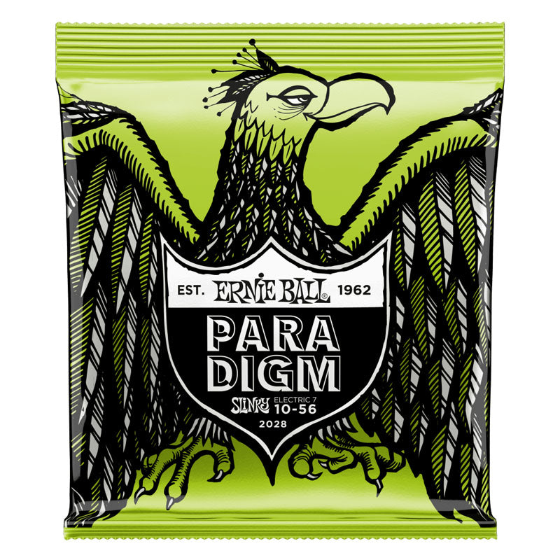 Ernie Ball 2028 Paradigm Regular Slinky Juego 7 Cuerdas Guitarra Eléctrica 010-056 1