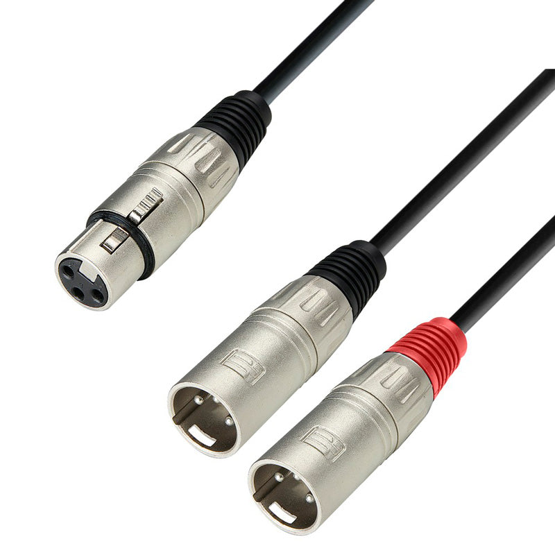 Adam Hall K3YFMM0100 Cable de Audio XLR Hembra 2 XLR Macho 1 Metro 1