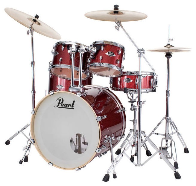 Pearl EXX705NBR C704 EXX Batería Acústica con Herrajes y Platos Black Cherry Glitter 2