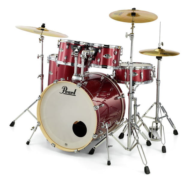 Pearl EXX725BR C704 EXX Batería Acústica con Herrajes y Platos Black Cherry Glitter 3