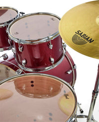 Pearl EXX725BR C704 EXX Batería Acústica con Herrajes y Platos Black Cherry Glitter 8