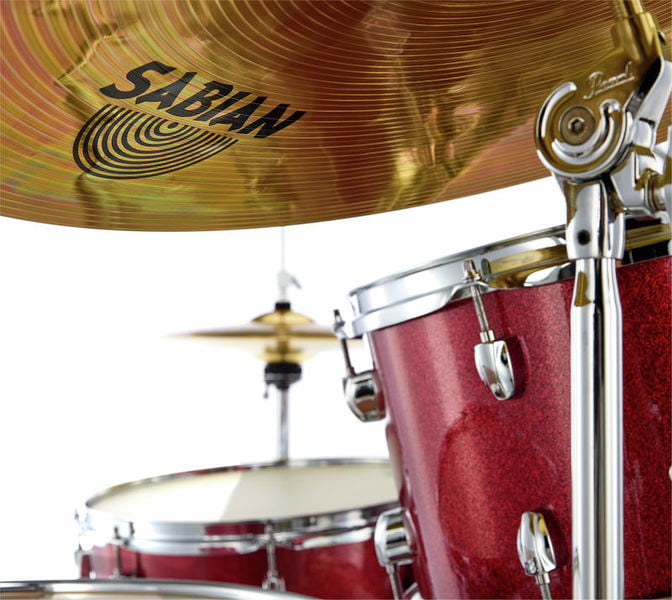 Pearl EXX725BR C704 EXX Batería Acústica con Herrajes y Platos Black Cherry Glitter 9