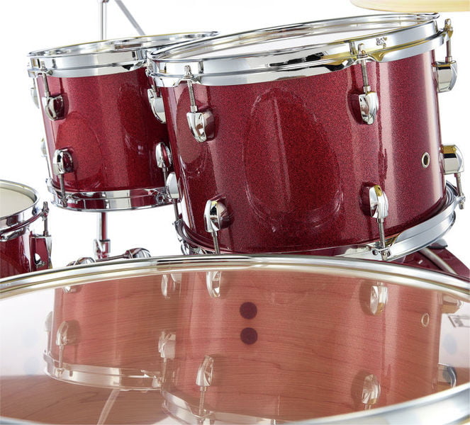 Pearl EXX725BR C704 EXX Batería Acústica con Herrajes y Platos Black Cherry Glitter 10