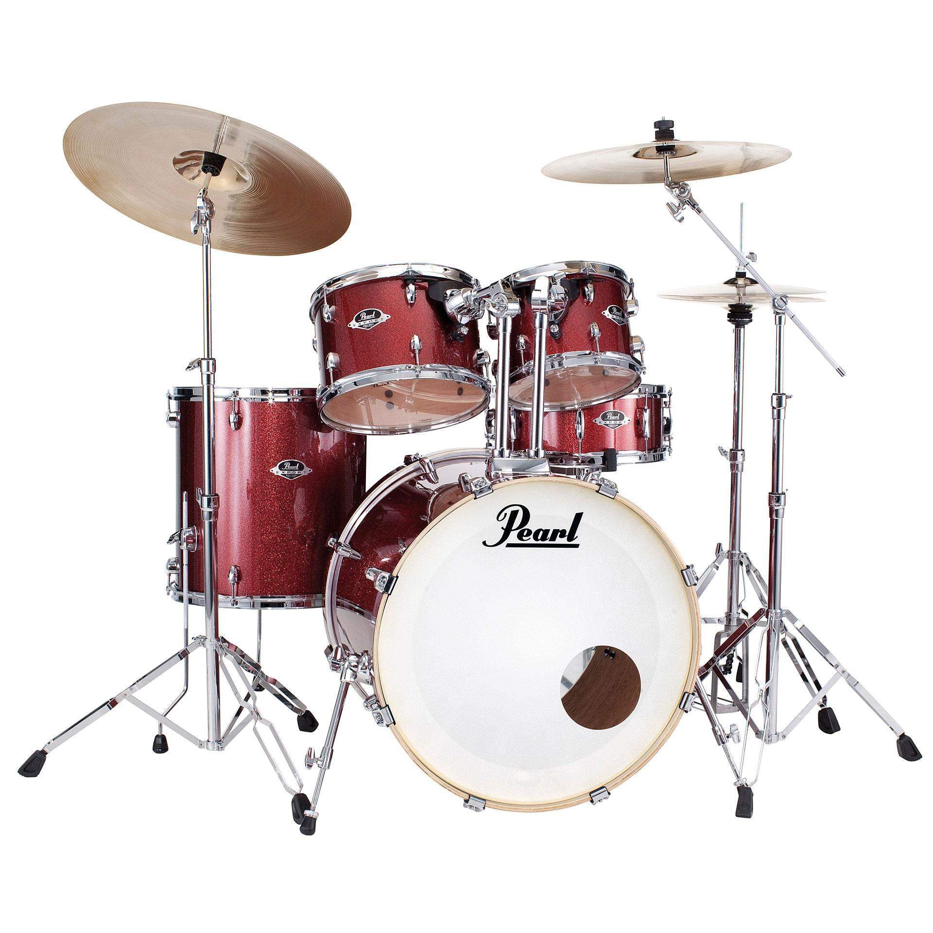 Pearl EXX725SBR C704 EXX Batería Acústica con Herrajes y Platos Black Cherry Glitter 2