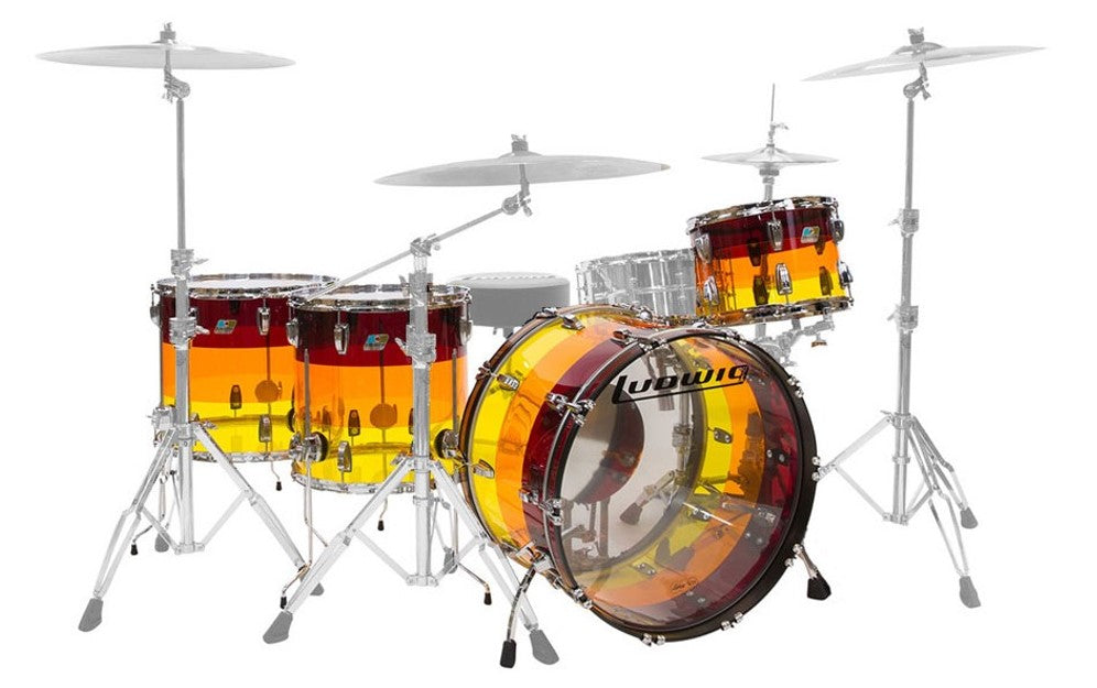 Ludwig L9244LXT SWC Vistalite Pro Beat Batería Acústica Tequila Sunrise 1