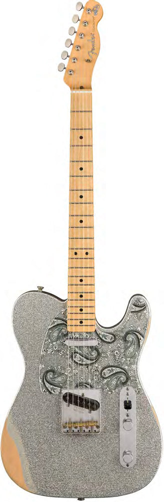 Fender Brad Paisley Road Worn Telecaster MN Guitarra Eléctrica Silver 1