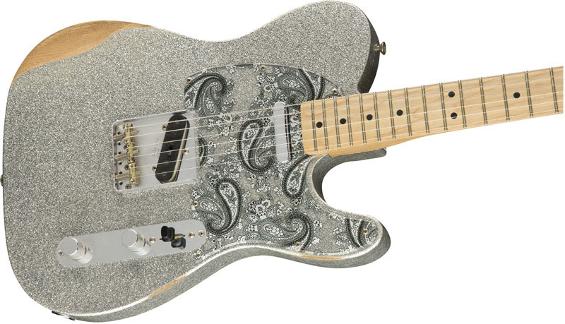 Fender Brad Paisley Road Worn Telecaster MN Guitarra Eléctrica Silver 6