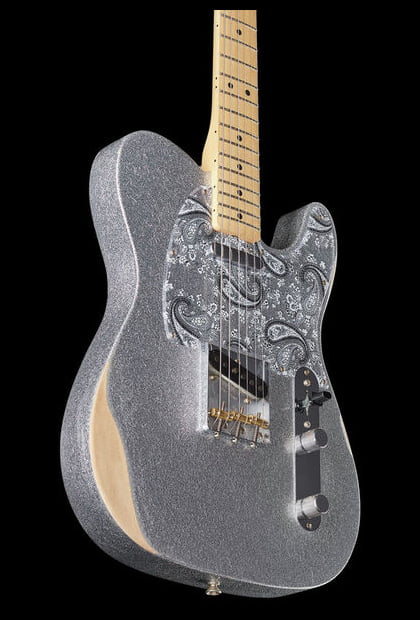 Fender Brad Paisley Road Worn Telecaster MN Guitarra Eléctrica Silver 12