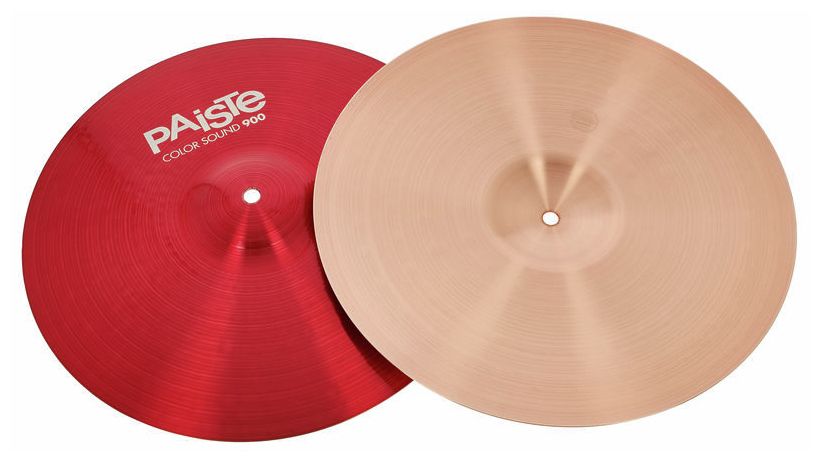 Paiste 900 Color Sound Red Heavy Hihat 15 Platos Batería 3