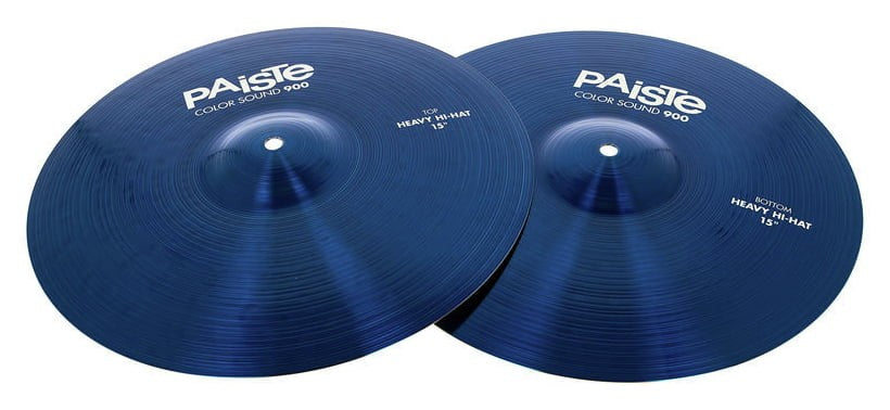 Paiste 900 Color Sound Blue Heavy Hihat 15 Platos Batería 5