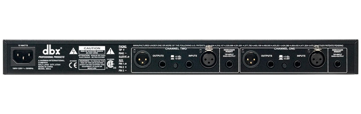 DBX 266XS Compresor Expansor Puerta de Ruido de 2 Canales 2