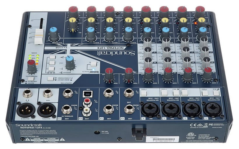 Soundcraft Notepad-12FX Mesa de Mezclas 12 Canales 6