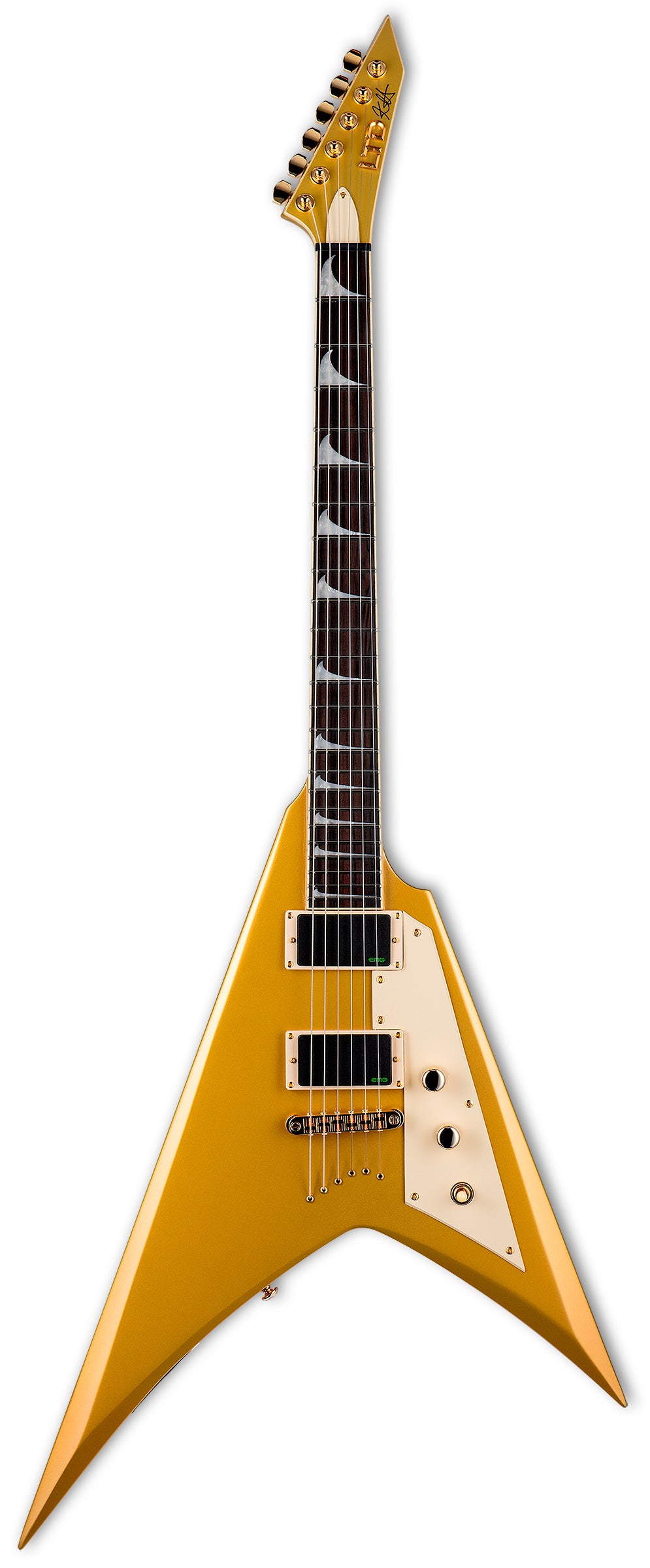 ESP LTD KH-V MGLD Kirk Hammett Guitarra Eléctrica Metallic Gold 1