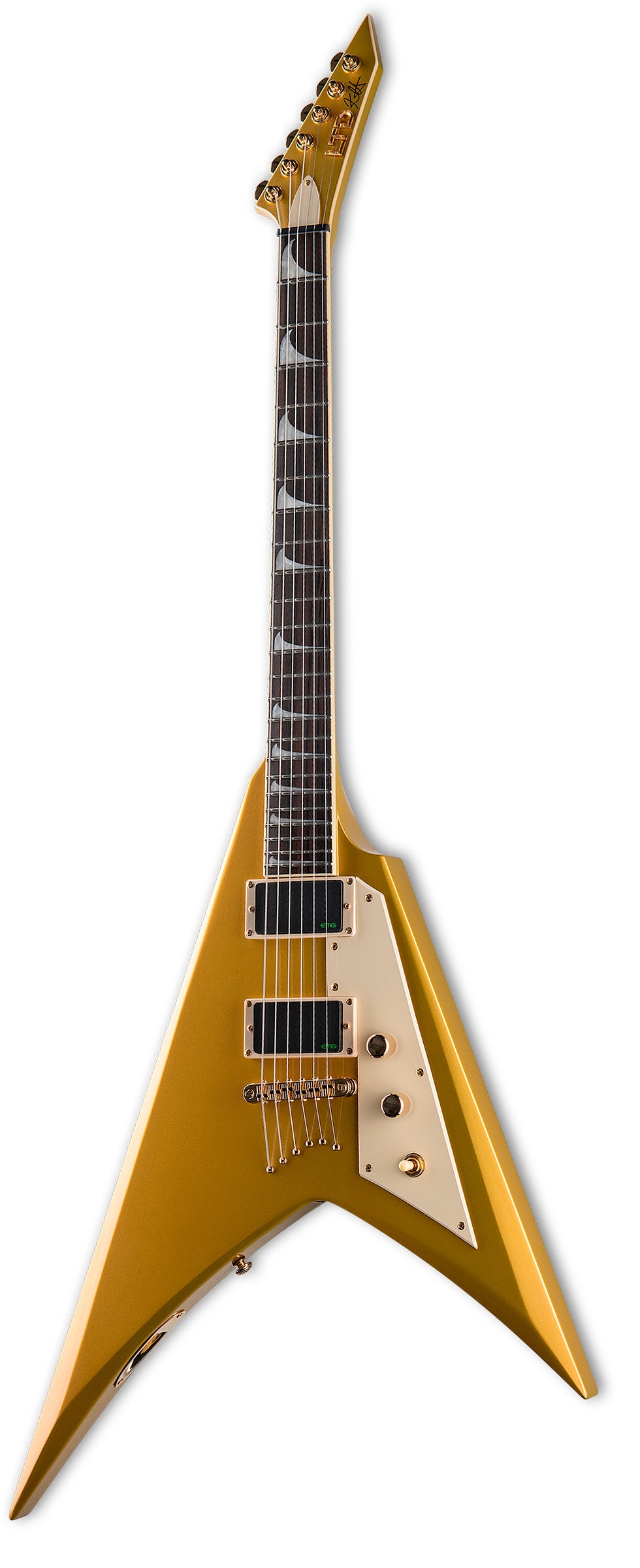 ESP LTD KH-V MGLD Kirk Hammett Guitarra Eléctrica Metallic Gold 2