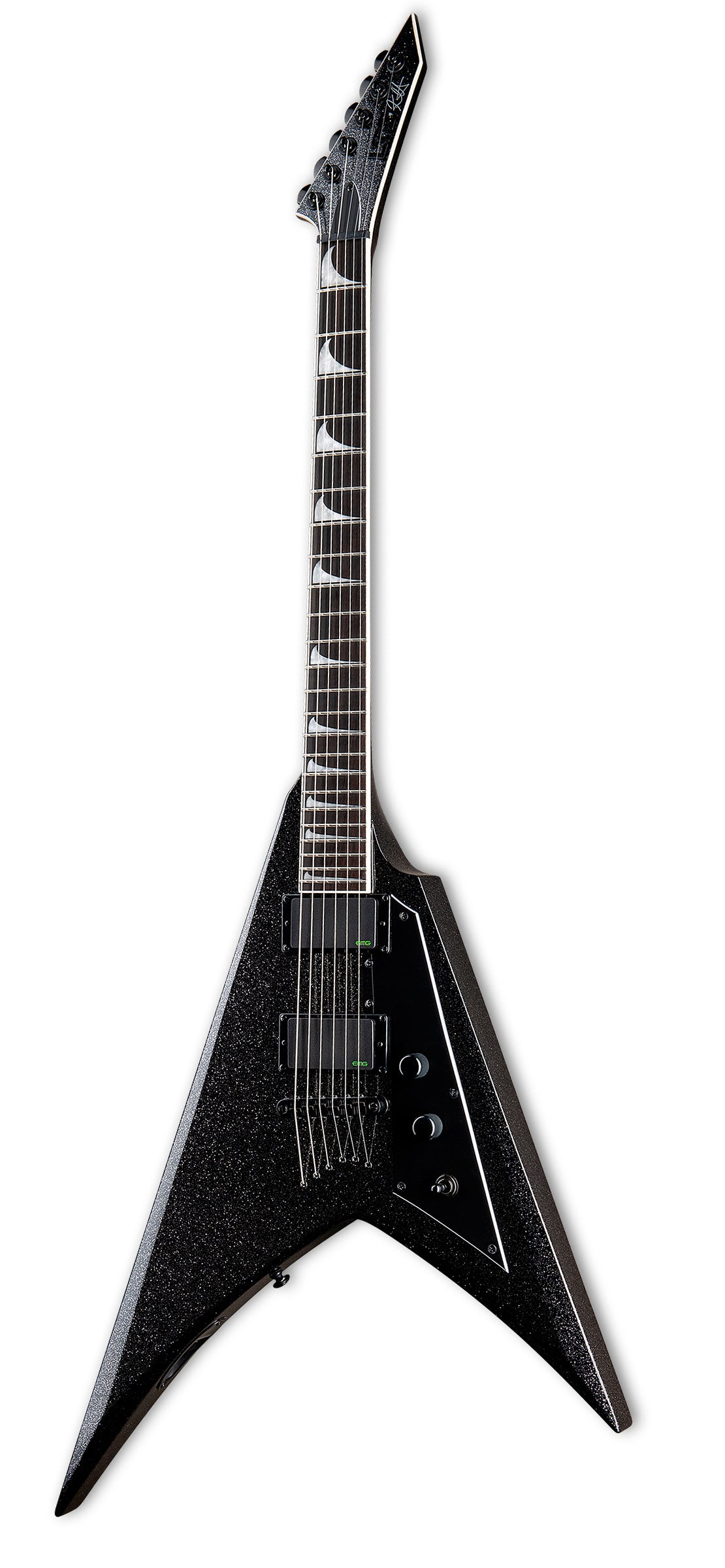 ESP LTD KH-V BLKSP Kirk Hammett Guitarra Eléctrica Black Sparkle 2