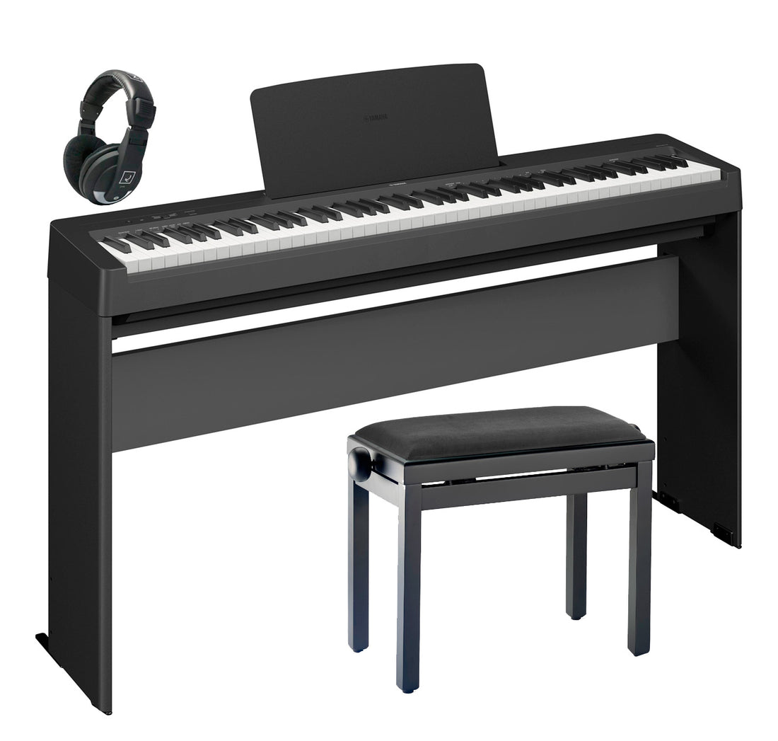 Yamaha -Pack- P145B Piano Digital + Soporte Madera + Banqueta y Auriculares 1