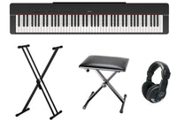 Yamaha -Pack- P225B Piano Digital + Soporte Tijera + Asiento y Auriculares Negro 1