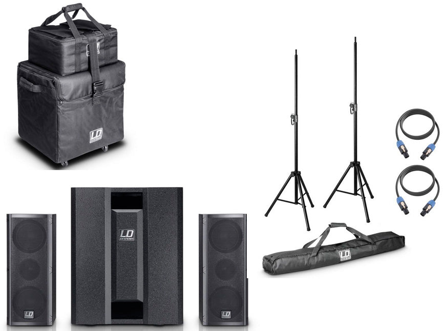 LD Systems -Pack- DAVE8 Roadie Plus Sistema PA Activo + Funda + Accesorios 1