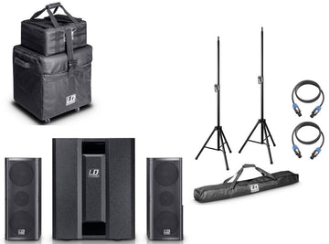 LD Systems -Pack- DAVE8 Roadie Plus Sistema PA Activo + Funda + Accesorios 1