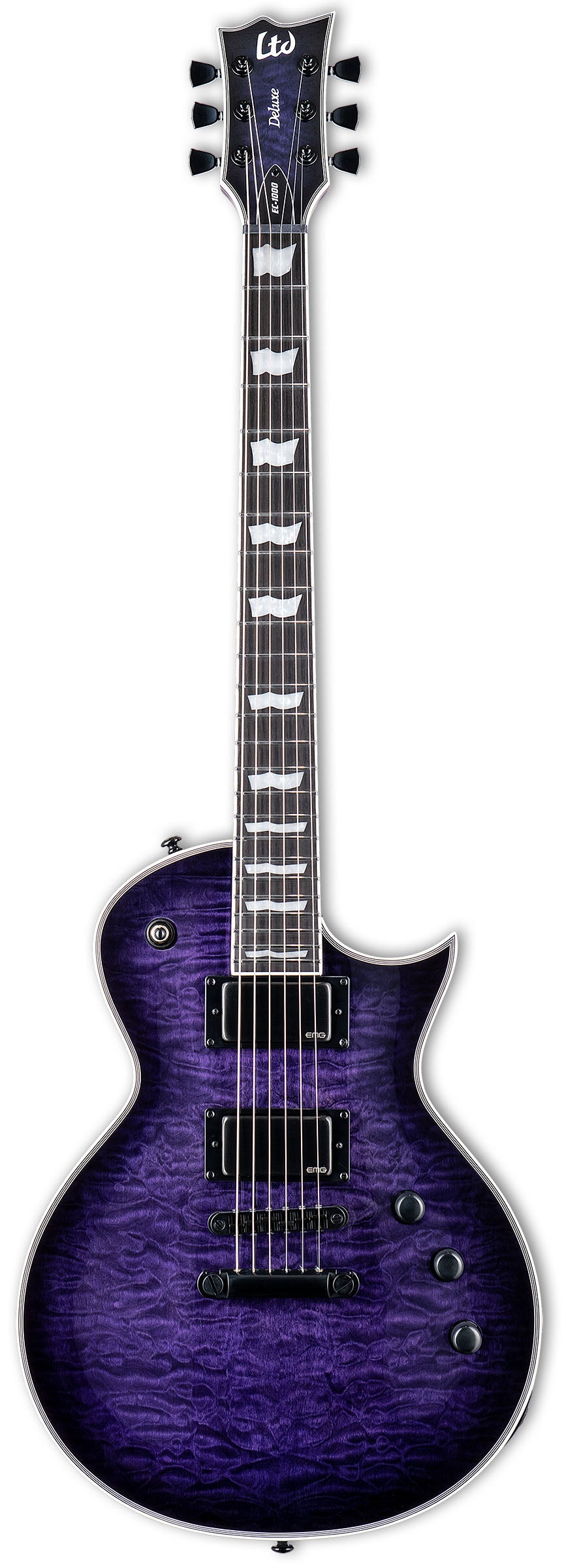 ESP LTD EC1000 QM STPS Guitarra Eléctrica See Thru Purple Sunburst 1