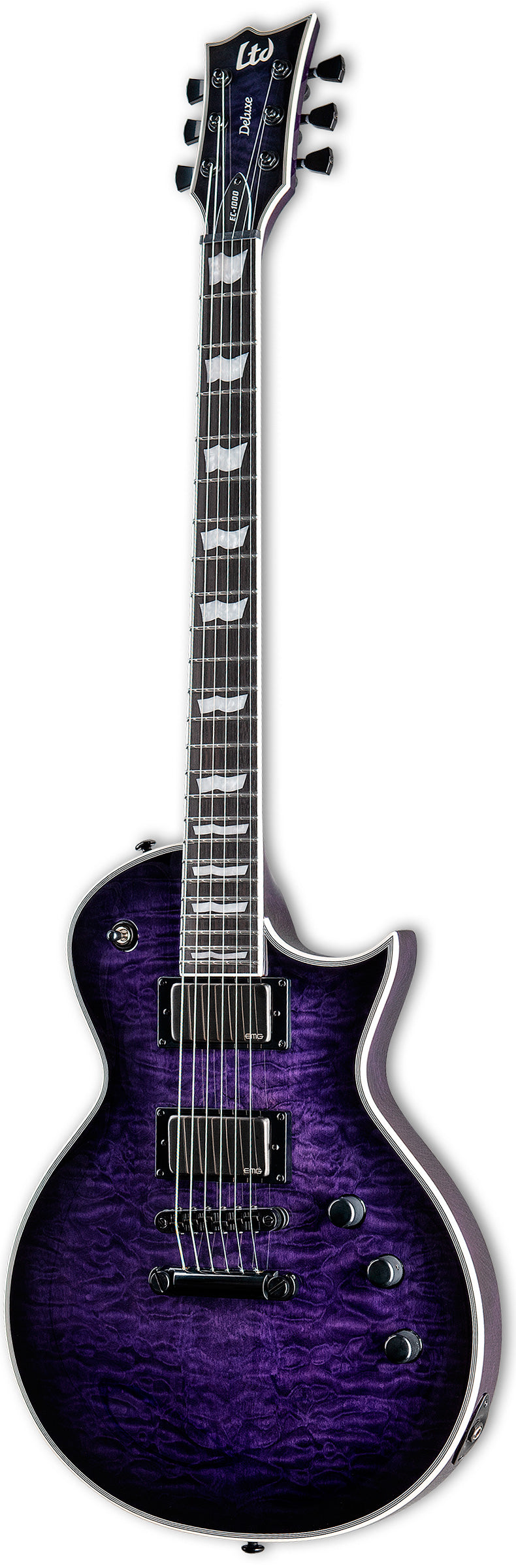 ESP LTD EC1000 QM STPS Guitarra Eléctrica See Thru Purple Sunburst 2