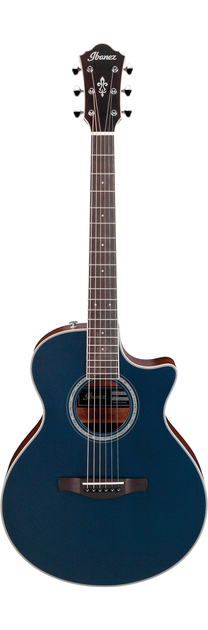 Ibanez AE200JR DBF Guitarra Electroacústica Dark Tide Blue Flat 1