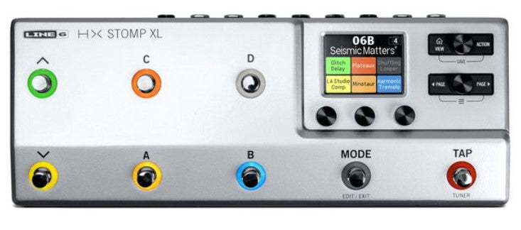 Line 6 HX Stomp XL Silver Pedalera Multiefectos Guitarra Plateada
