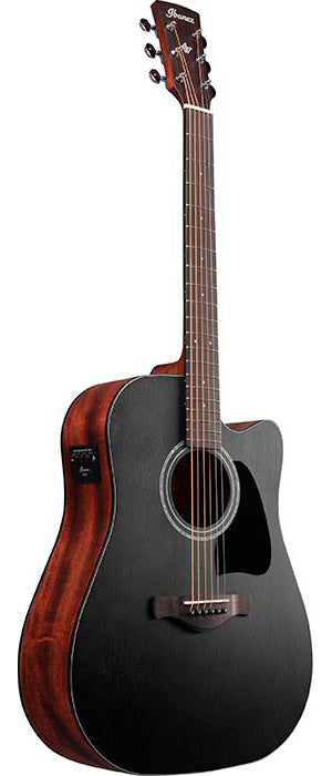 Ibanez AW247CE WKH Guitarra Electroacústica Dreadnought Weathered Black Open Pore 2