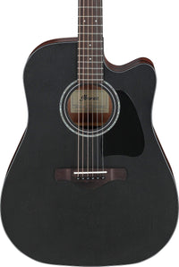 Ibanez AW247CE WKH Guitarra Electroacústica Dreadnought Weathered Black Open Pore 4