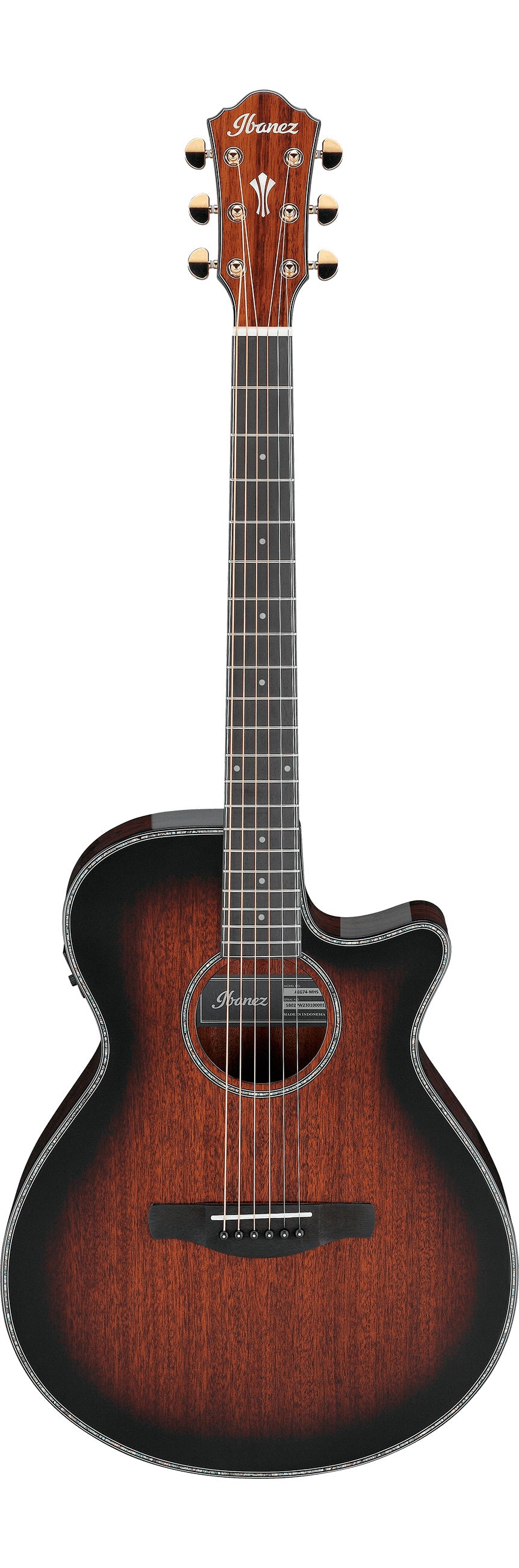 Ibanez AEG74 MHS Guitarra Electroacústica Mahogany Sunburst 1