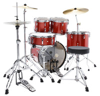 Tama ST50H5 CDS Stagestar Batería Acústica con Herrajes y Platos Candy Red Sparkle 2