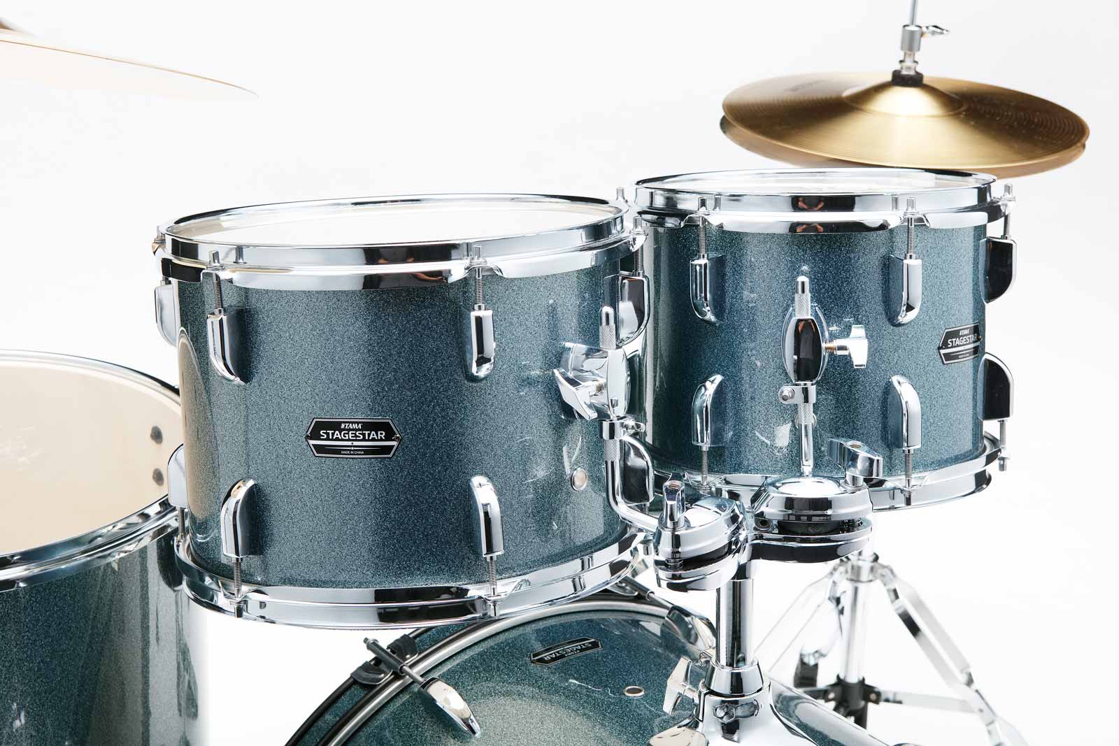 Tama ST50H5 SEM Stagestar Batería Acústica con Herrajes y Platos Sea Blue Mist 3