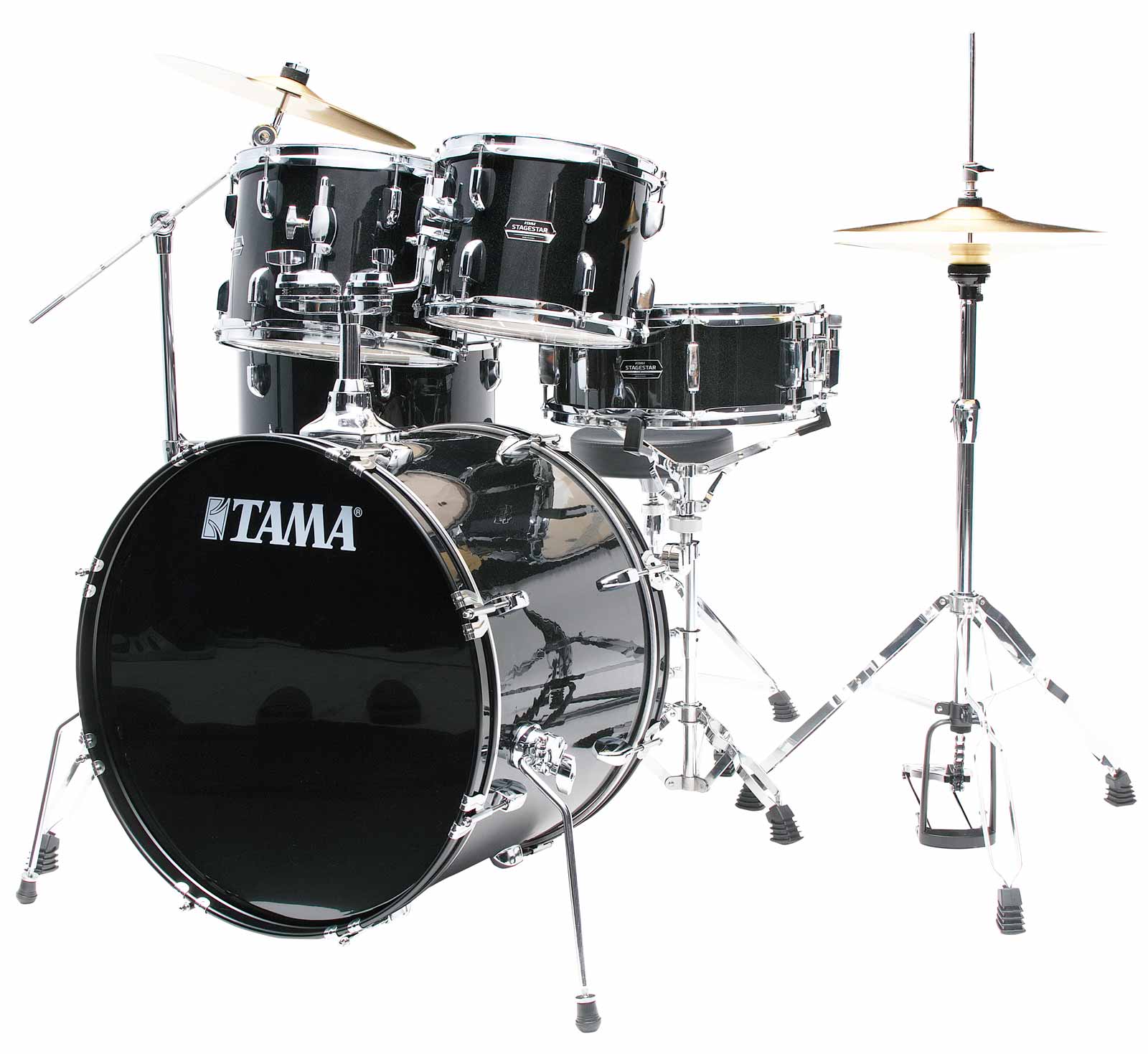 Tama ST52H5 BNS Stagestar Batería Acústica con Herrajes y Platos Black Night 2