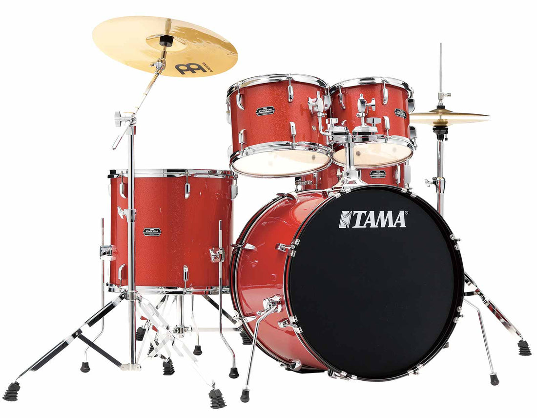 Tama ST52H5 CDS Stagestar Batería Acústica con Herrajes y Platos Candy Red Sparkle 1