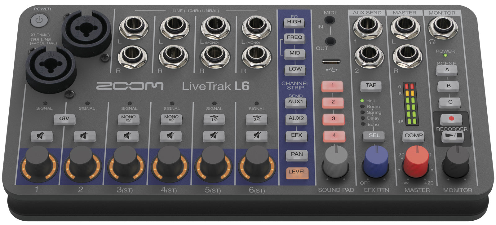 Zoom L6 Livetrak Mesa de Mezclas Digital 10 Canales 2