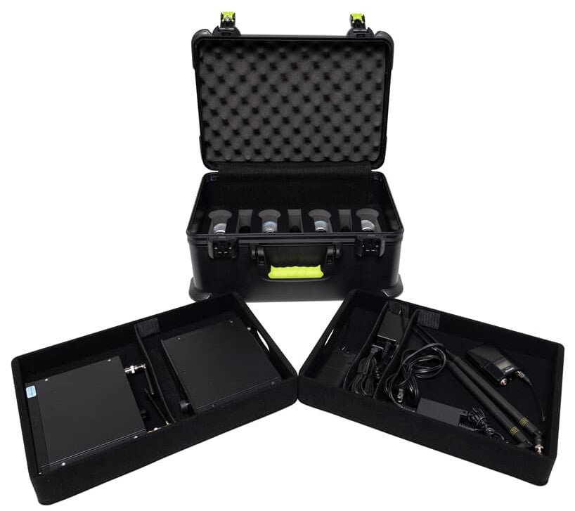 Gator SH-MICCASEW07 Estuche para 7 Micrófonos Inalámbricos Shure 12