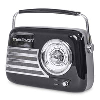 Madison Freesound Vr40B Radio Vintage con Bluetooth Negra 2