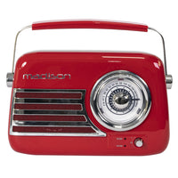 Madison Freesound Vr40R Radio Vintage con Bluetooth Roja 1