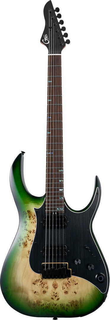 Mooer GTRS M810 GRB Guitarra Eléctrica con Efectos Green Burst 1