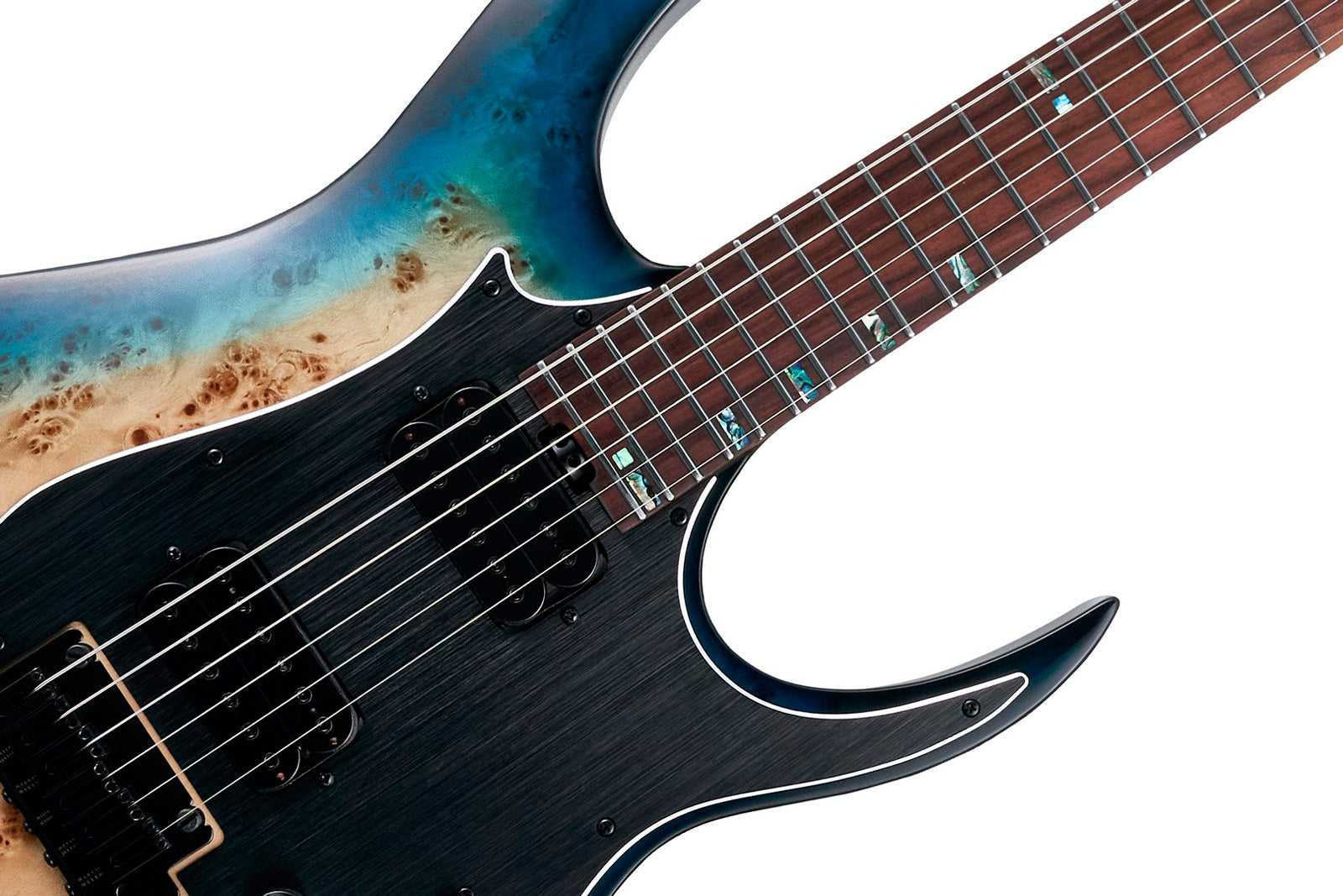 Mooer GTRS M810 BLB Guitarra Eléctrica con Efectos Blue Burst 4