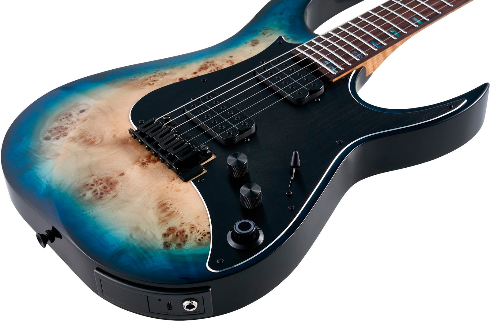 Mooer GTRS M810 BLB Guitarra Eléctrica con Efectos Blue Burst 3