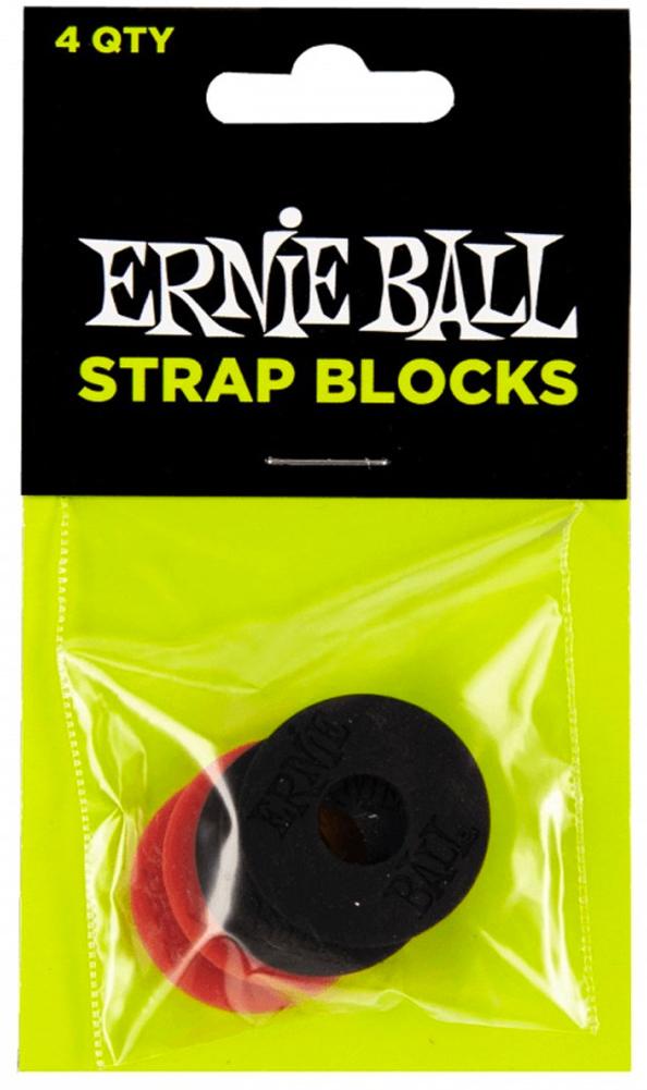 Ernie Ball 4603 Strap Block 4 Enganches Correa Rojo y Negro 3