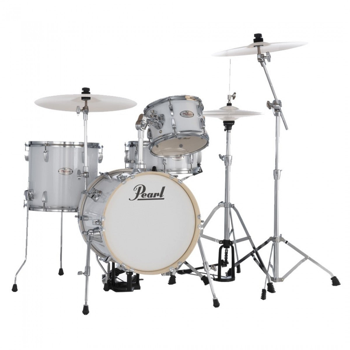 Pearl MT564C D33 Midtown Batería Acústica con Herrajes Pure White 1