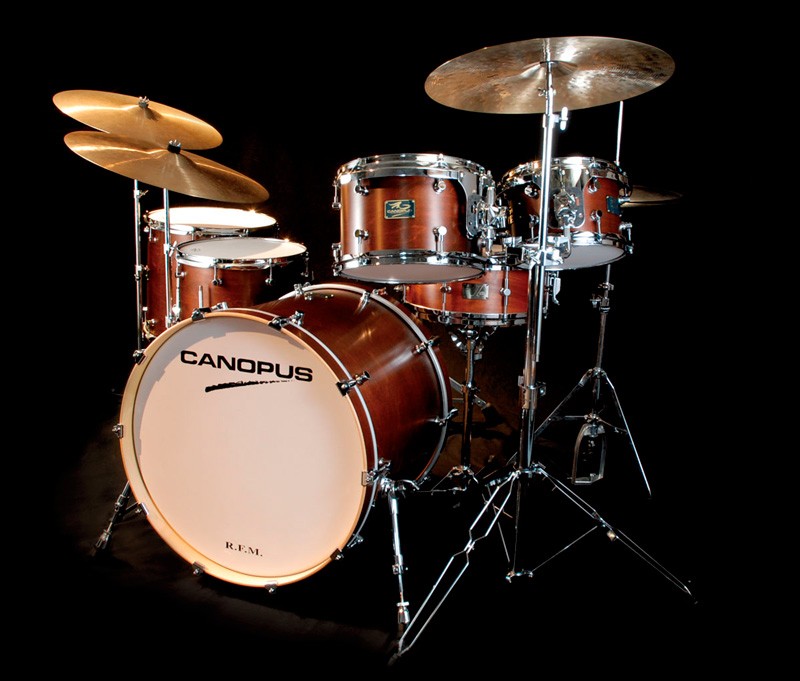 Canopus RFM Maple Standard Kit Chrome Hardware Batería Acústica Bitter Brown Oil 1